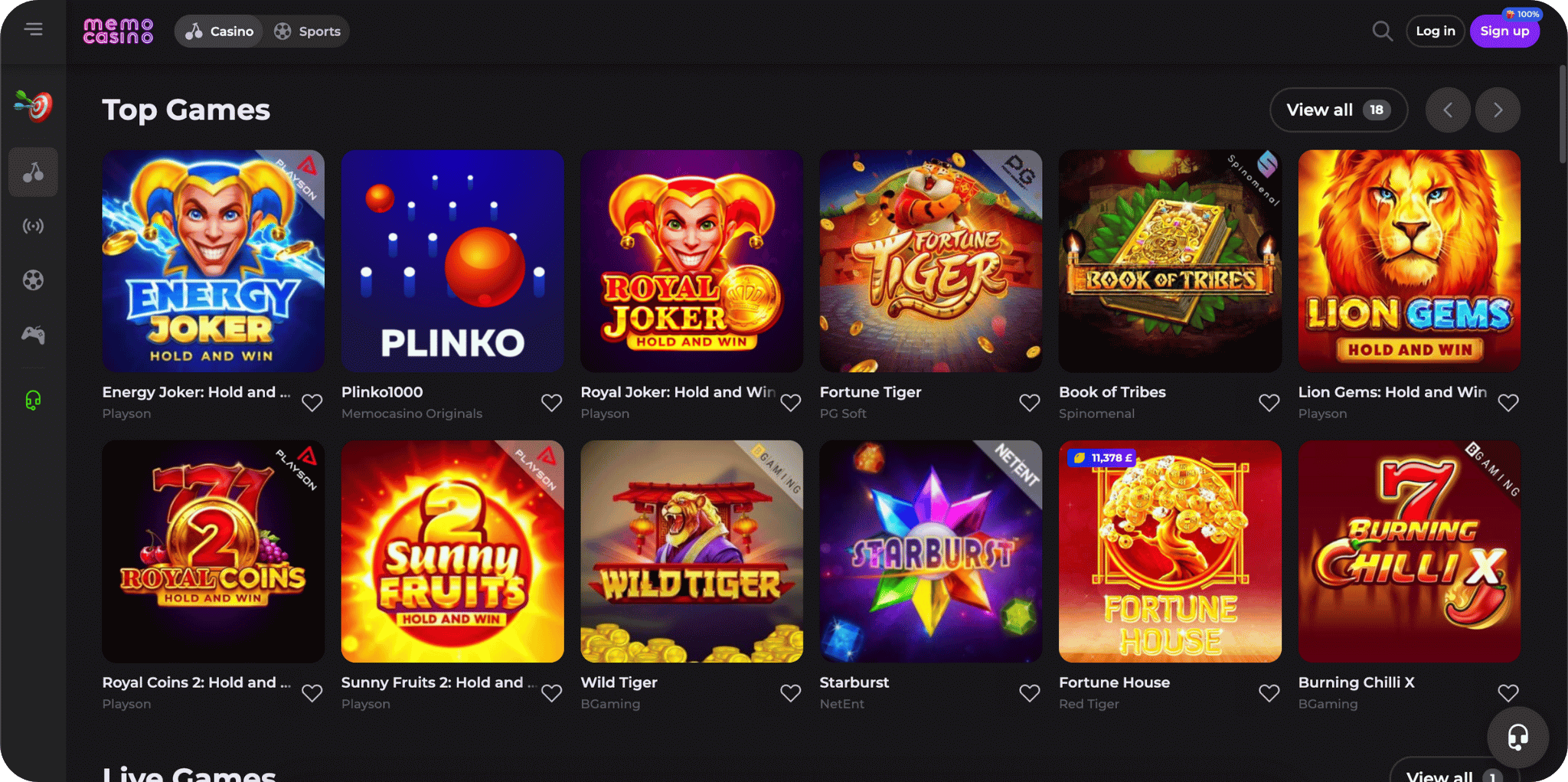 sblocca Memo Casino bonus nuovo giocatore banner promozionale