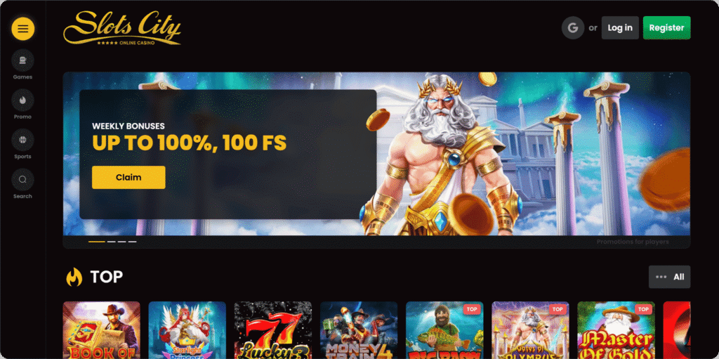 Slots City Casino Homepage