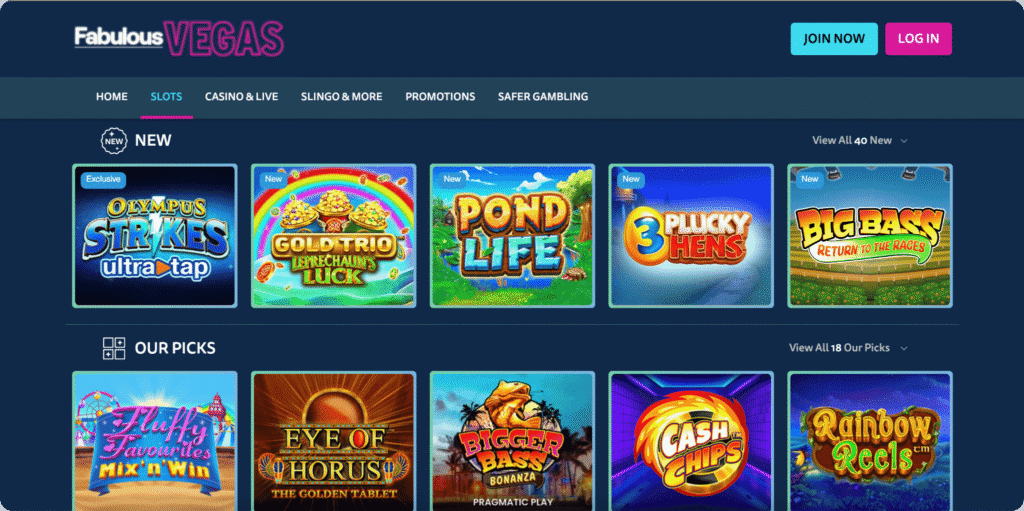 Fabulous Vegas Casino Slots Lobby
