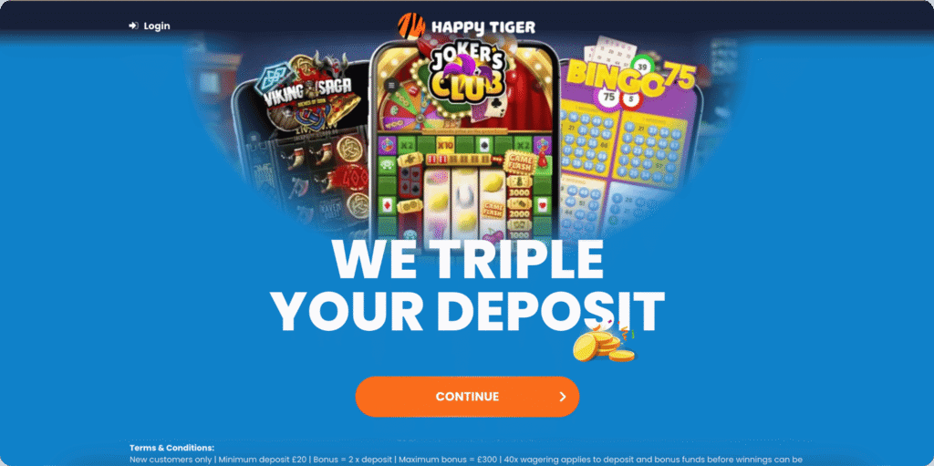 Happy Tiger Casino Homepage