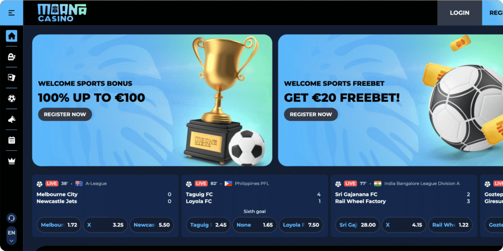 Moana Casino Homepage