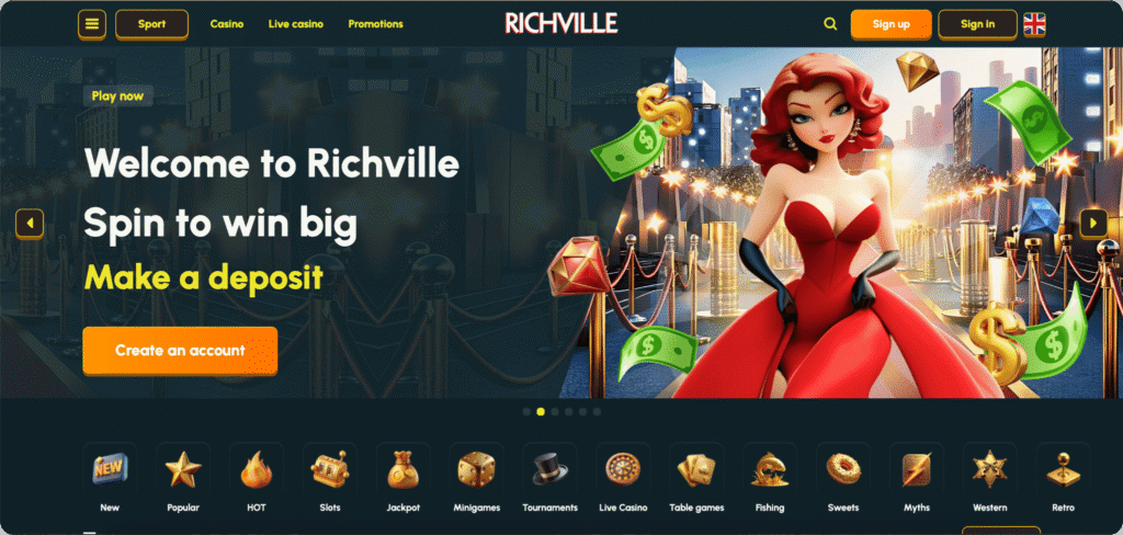 Richville Casino Homepage