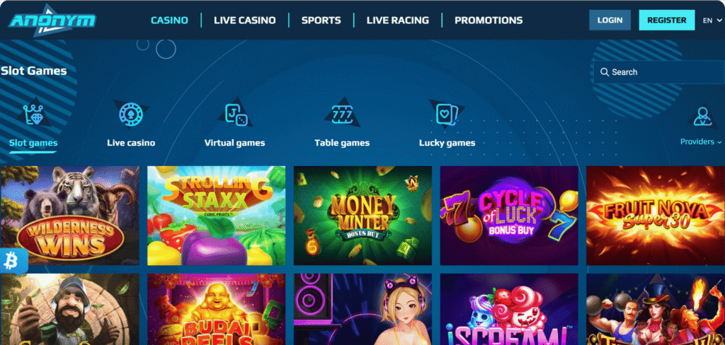 Anonym Bet Casino Lobby