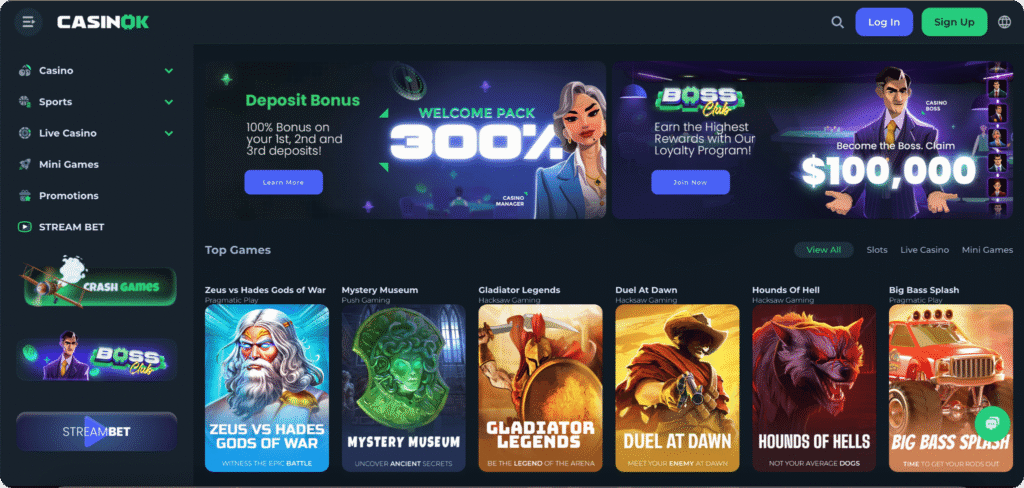 CasinOK Casino Homepage