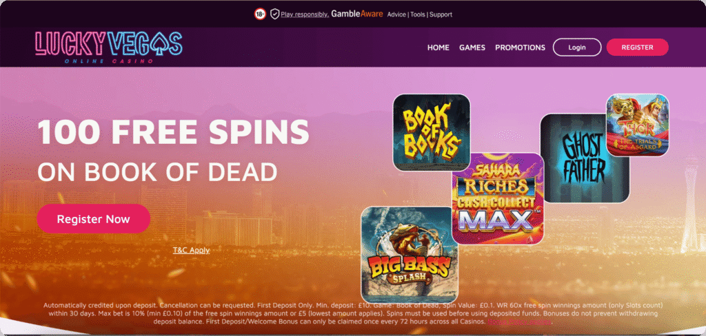 Luckyvegas Casino Homepage