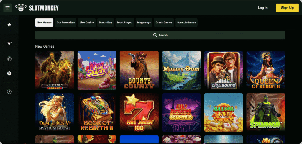 Slotmonkey Casino Slots Lobby