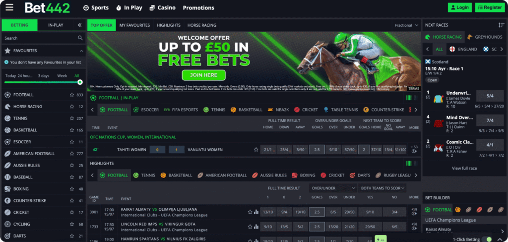 Bet442 Sports Betting