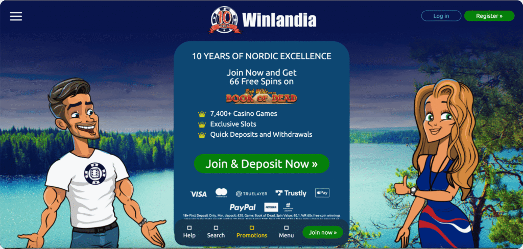 Winlandia Casino Homepage