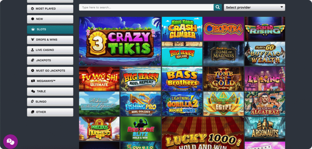 21Prive Casino Slots Lobby
