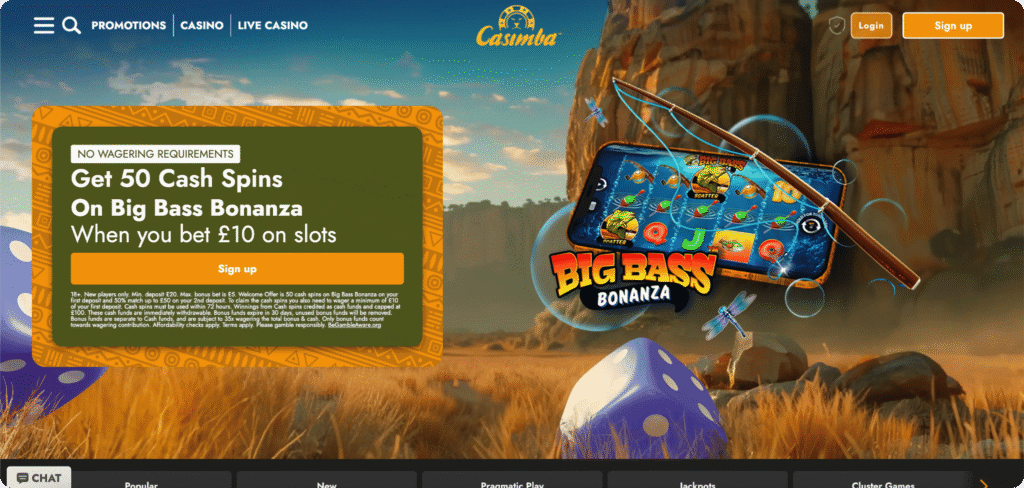 Casimba Casino homepage