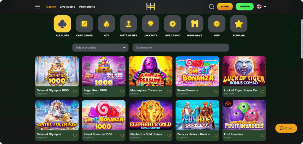 Hey Ho Casino Slots Lobby